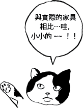 実際の家具と比べると…小さ〜い!!